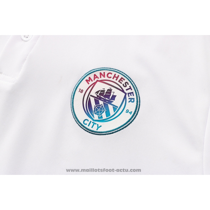 Maillot Polo Manchester City 2021-2022 Blanc